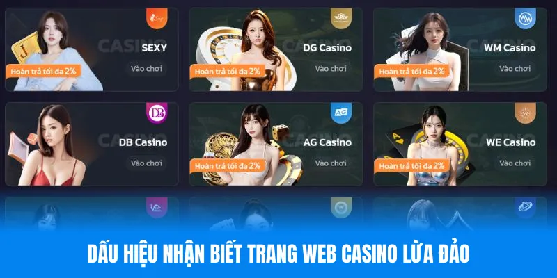 Dấu hiệu nhận biết trang web casino lừa đảo